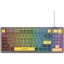 Klawiatura mechaniczna Rampage CYCLONE KNOB RGB 90%, przełączniki Outemu Blue, czarna