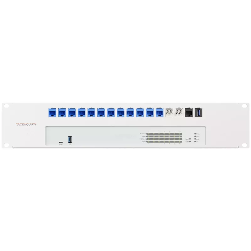 Rackmount.IT RM-SR-T16 Zestaw montażowy do szafy RACK dla SonicWall TZ300, TZ400, TZ500, TZ600, SOHO, NSA 2600, NSA 3600, NSA 4600, NSA 5600, NSA 6600 - 1U 19-calowy stalowy uchwyt montażowy z kablami krosowymi