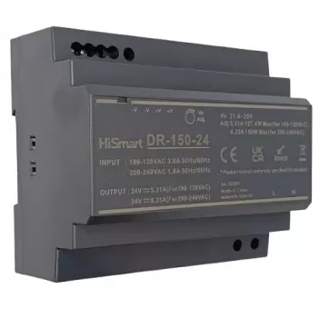 HISMART DR-150-24 Zasilacz szynowy DIN 24V 6,25A 150W