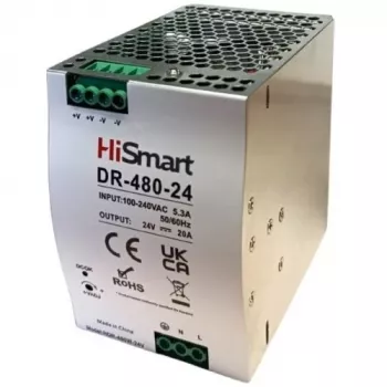 HISMART DR-480-24 Zasilacz szynowy DIN 24V 20A 480W