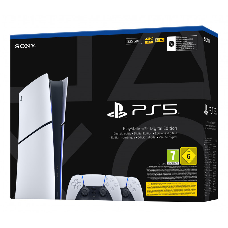 Sony PlayStation 5 Digital Edition Slim Console (CFI-2116B01Y) z kontrolerem DualSense Wireless - Biały