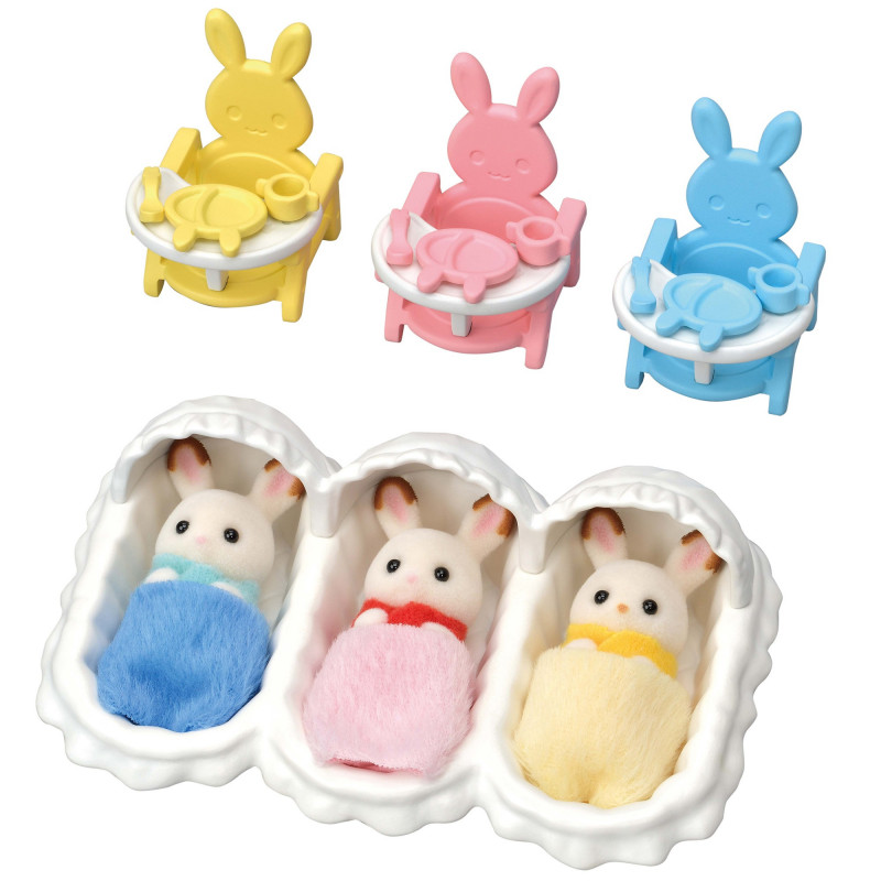 Sylvanian Families Zestaw startowy dla trojaczków - Zabawka akcesoria do opieki nad dzieckiem