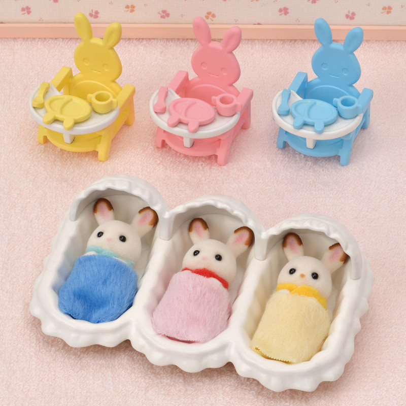 Sylvanian Families Zestaw startowy dla trojaczków - Zabawka akcesoria do opieki nad dzieckiem