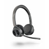 Plantronics Voyager 4320 UC Bezprzewodowa słuchawka Bluetooth ze stacją ładującą, adapterem USB-A, certyfikowana dla Microsoft Teams, czarna