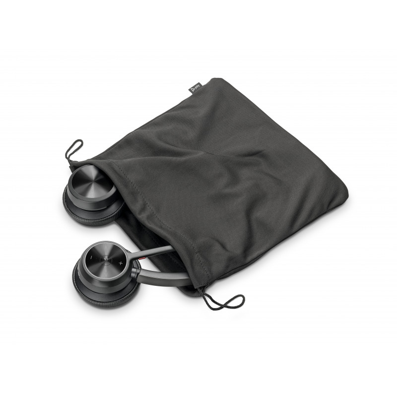 Plantronics Voyager 4320 UC Bezprzewodowa słuchawka Bluetooth ze stacją ładującą, adapterem USB-A, certyfikowana dla Microsoft Teams, czarna