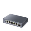 CUDY GS105ES1 5-portowy lekki zarządzalny przełącznik Gigabit z 1 SFP, 4 RJ45, VLAN, QoS, do biurka