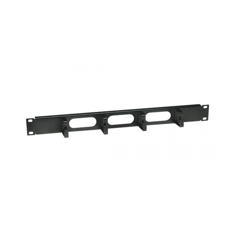 Intellinet 204279 19 inch 1U Organizator kabli do szafy rack z 4 hakami, głębokość 48 mm, czarny