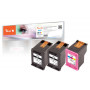 Peach PI300-563 Kompatybilny wkład atramentowy, zestaw 3 sztuk, czarny, cyjan, magenta, żółty, do HP DeskJet 1000 1010 1050 1050A 1055 1510 i innych