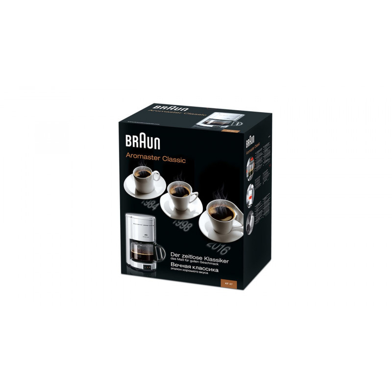 Braun KF 47/1 WH Ekspres do kawy przelewowy, 1000 W, biały