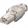 Techly 105872 Cat.6a STP RJ45 Modułowy złącznik, 10G, Stop cynku, AWG 22-26