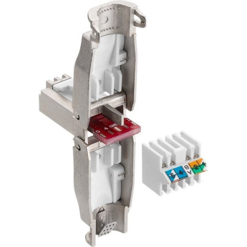 Techly 105872 Cat.6a STP RJ45 Modułowy złącznik, 10G, Stop cynku, AWG 22-26