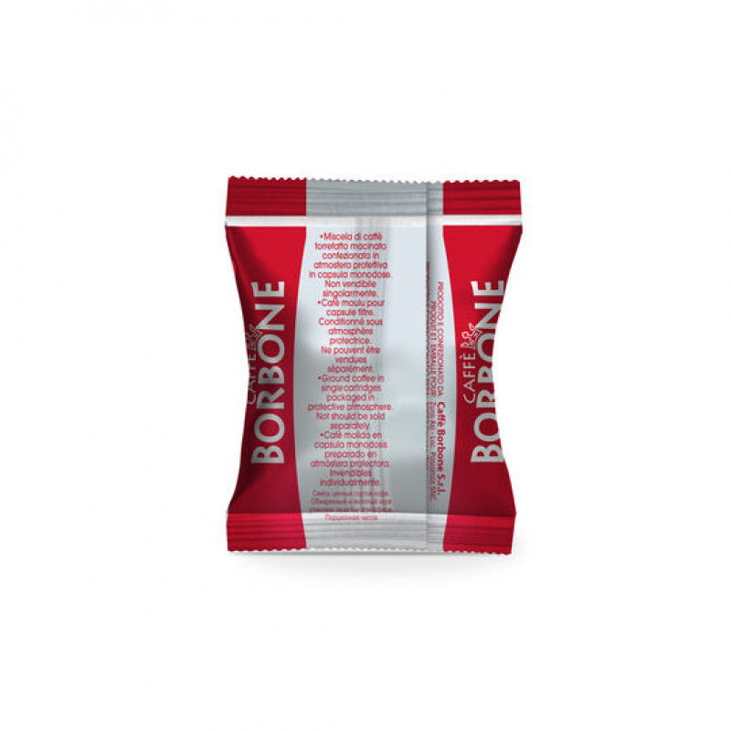 Caffè Borbone Respresso Miscela Rossa 100 kapsułek do Nespresso OriginalLine, ciemne palenie, intensywność 9/10, pojedynczo pakowane