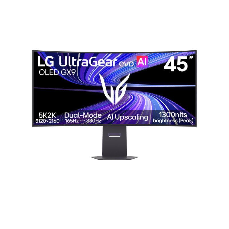 LG UltraGear 45GX950B-B 44,5 cala WQHD 240Hz Zakrzywiony monitor OLED do gier