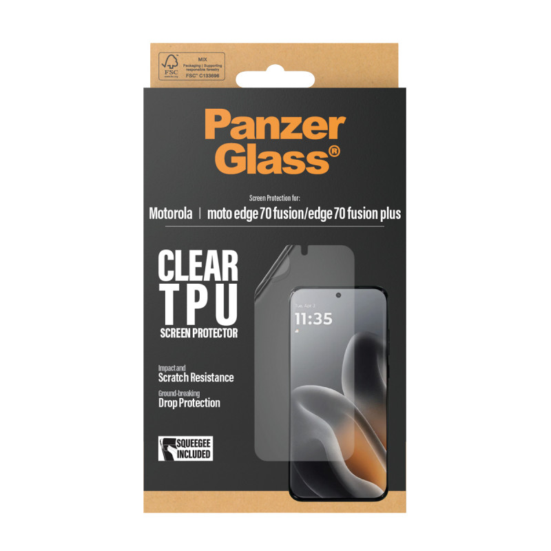 PanzerGlass Ultra-Wide Fit Szkło hartowane do ochrony ekranu dla Motorola Moto Edge 60 Fusion