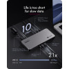 ICY BOX 12-w-1 Diamond Dock stacja dokująca USB-C z podwójnym wyświetlaniem 4K, 100W Power Delivery, Gigabit Ethernet i czytnikiem kart