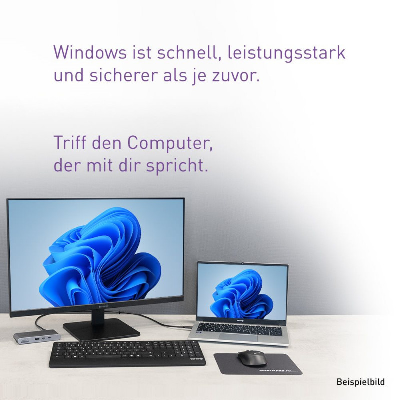 WORTMANN AG TERRA MOBILE 1517R US - 15,6 inch Full HD IPS Laptop, Intel Core i5-1135G7, 8GB RAM, 250GB SSD, Windows 10 Pro, Wi-Fi 6, Czarny