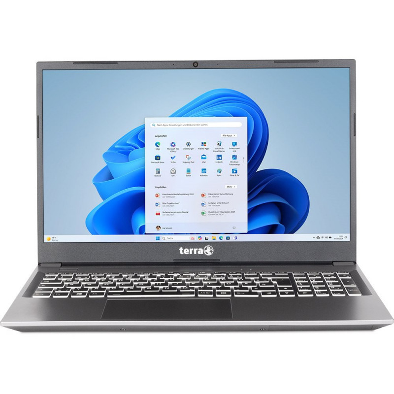 WORTMANN AG TERRA MOBILE 1517R US - 15,6 inch Full HD IPS Laptop, Intel Core i5-1135G7, 8GB RAM, 250GB SSD, Windows 10 Pro, Wi-Fi 6, Czarny