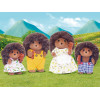 KAISER ELEKTRO Sylvanian Families Rodzina Jeży z Stachel - Kolekcjonerski zestaw figurek zwierząt z meszkiem, 4 figurki z grzebieniem, wiek 3+