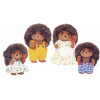 KAISER ELEKTRO Sylvanian Families Rodzina Jeży z Stachel - Kolekcjonerski zestaw figurek zwierząt z meszkiem, 4 figurki z grzebieniem, wiek 3+