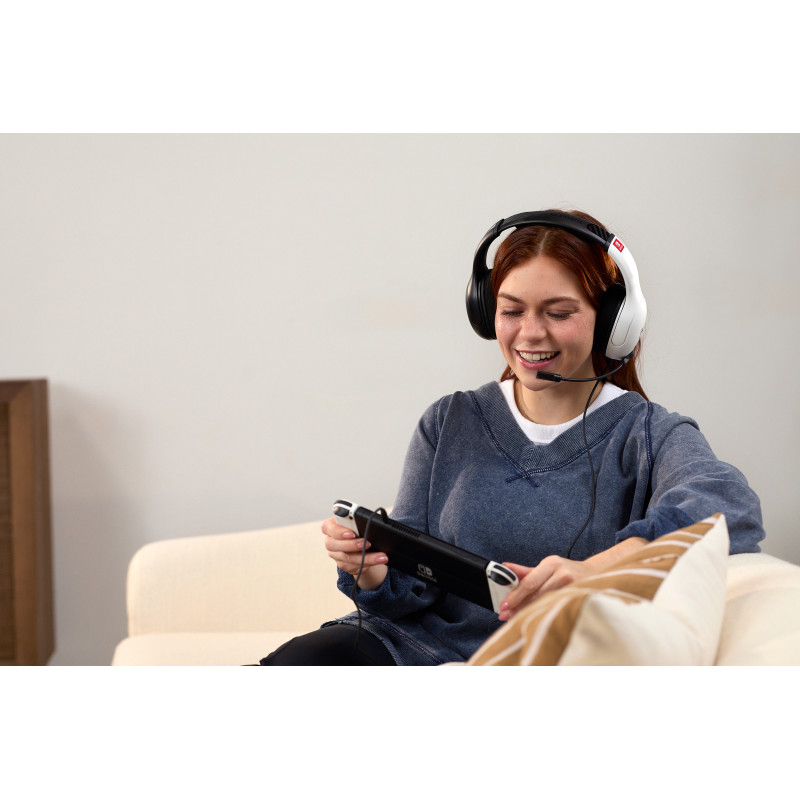 Turtle Beach Airlite Fit Headset NS Czarno-Biały - Przewodowy nauszny zestaw słuchawkowy gamingowy z mikrofonem Flip-to-Mute