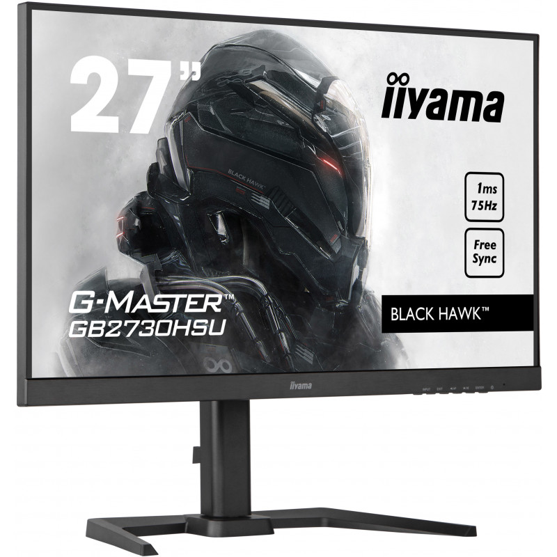 Iiyama G-MASTER Black Hawk GB2730HSU-B5 27-calowy monitor gamingowy Full HD TN z 75Hz, 1ms, FreeSync, regulacją wysokości