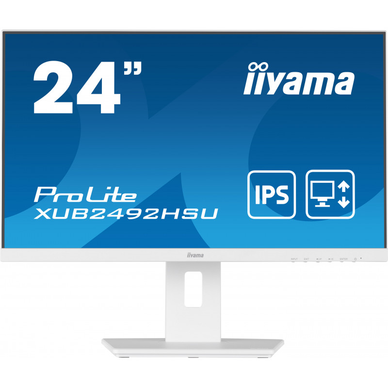 Iiyama ProLite XUB2492HSU-W5 23,8-calowy monitor Full HD IPS z hubem USB i regulacją wysokości