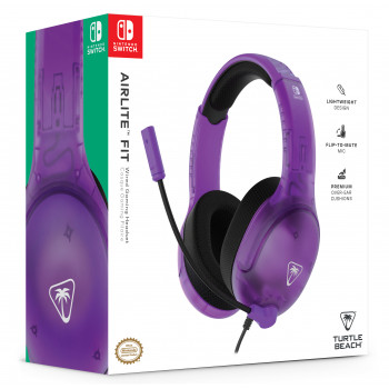 Turtle Beach Airlite Fit Przewodowy zestaw słuchawkowy gamingowy dla Nintendo Switch - Ghost Lila TBS-8002-45