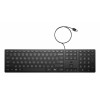 HP Desktop 320K Przewodowa Klawiatura USB - Belgijski Układ AZERTY, Czarna, Pełnowymiarowa z Klawiaturą Numeryczną, Odporna na Zachlapanie, dla Thin Clientów i Desktopów (9SR37AA#AC0)