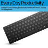 HP Desktop 320K Przewodowa Klawiatura USB - Belgijski Układ AZERTY, Czarna, Pełnowymiarowa z Klawiaturą Numeryczną, Odporna na Zachlapanie, dla Thin Clientów i Desktopów (9SR37AA#AC0)