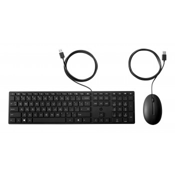 HP Desktop 320MK Przewodowy zestaw klawiatury i myszy, rosyjska klawiatura, czarny 9SR36AA#ACB