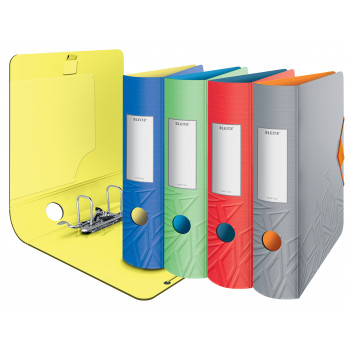 LEITZ Active Urban Chic segregator dźwigniowy A4 82 mm jasnoczerwony Polyfoam Duo-Optik zaokrąglony grzbiet (1116-00-20)