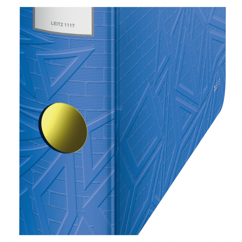 LEITZ Active Urban Chic segregator z dźwignią 65 mm Stratos Grey A4 Polyfoam zaokrąglony grzbiet Duo-Optik z otworem na palec (1117-00-32)