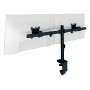 LEITZ Ergo Slim podwójny uchwyt na monitory, zacisk na biurko, czarny, na 2 monitory 17 inch-32 inch, VESA 75/100, 8 kg na ramię, regulacja wysokości sprężyną gazową, pochylanie/obrót/rotacja, prowadzenie kabli 61640095