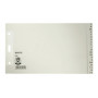 Przekładki indeksujące Leitz Manila Board A-Z, A5 poziomo, 20-częściowe, szare, 100 gsm, dziurkowanie 80 mm ze wzmocnionymi otworami (1206-00-85)