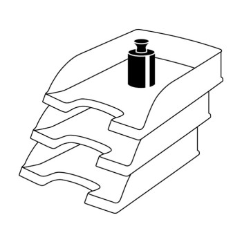 LEITZ Plus Letter Tray Standard A4 biały, polistyren, układane w stos, zestaw 5 szt. (5227-00-01)