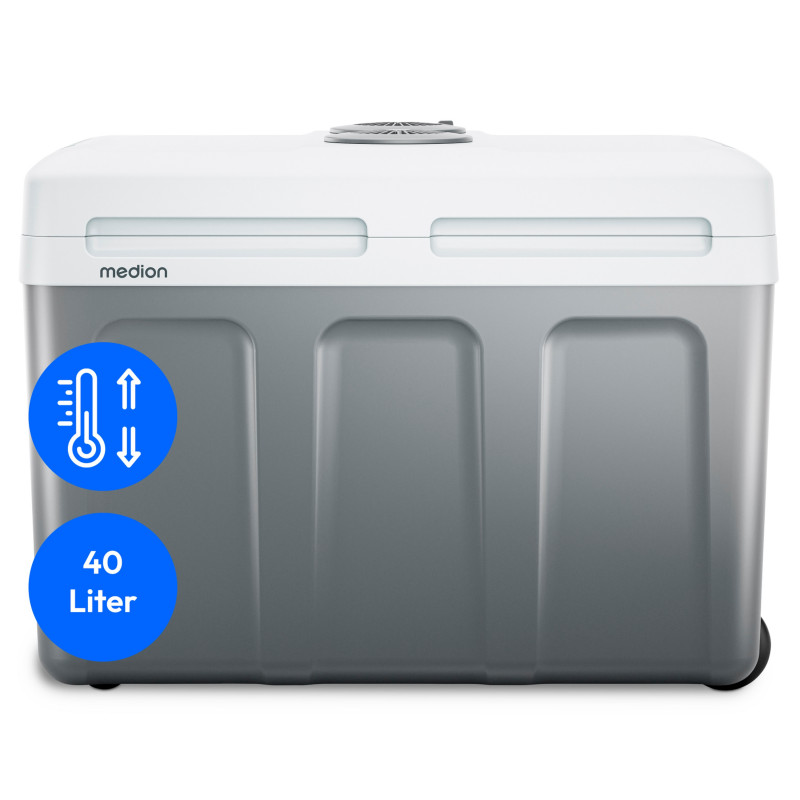 MEDION MD13102 TC45 Termoelektryczna chłodziarka 40L Szara - Chłodzenie i Ogrzewanie, 12V/220-240V/5V USB 50078386
