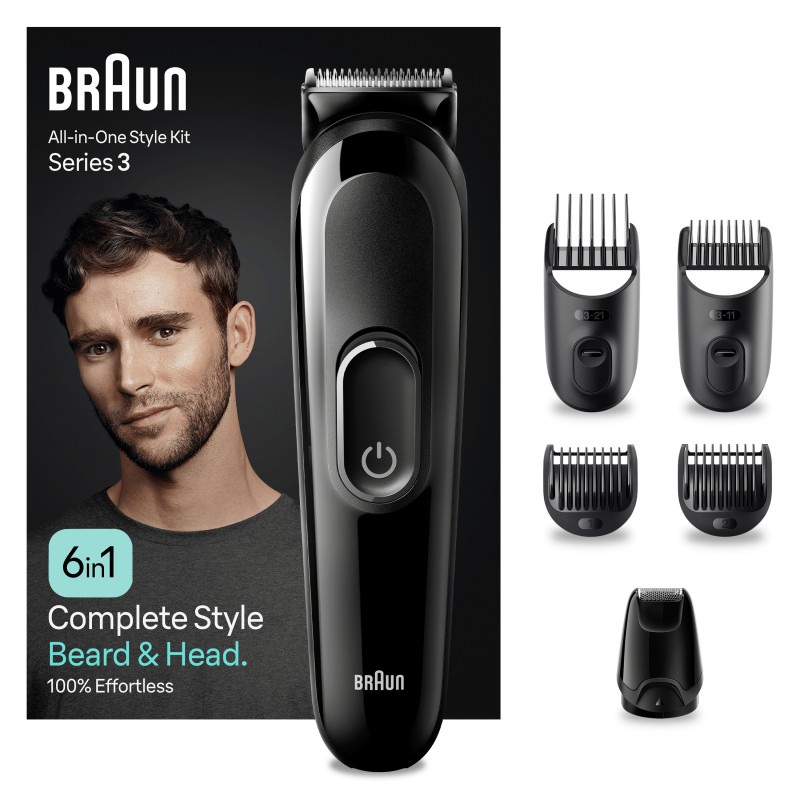 Braun All-in-One Style Kit MGK3420 Zestaw Multigrooming, Precyzyjny Trymer do Brody i Włosów 4210201446774