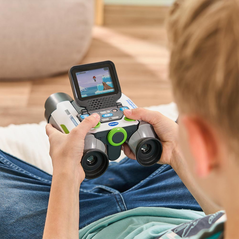 VTech Interaktywna Lornetka Wideo | 2,4-calowy kolorowy wyświetlacz LCD, 2x zoom optyczny i 4x cyfrowy, zdjęcia 5MP, gry, zielono-czarna (80-6168604)