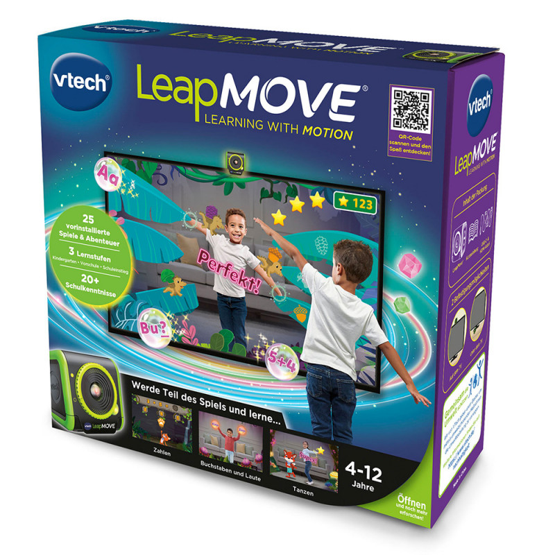 VTech LeapMOVE dziecięcy tracker aktywności z grami i wyzwaniami, kolorowy wyświetlacz LCD, wodoodporny, akumulatorowy, niebiesko-zielony 80-618704