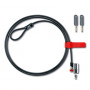 Kabel zabezpieczający Dell Kensington ClickSafe dla Latitude, OptiPlex, Vostro, XPS - 1,8m, zamek na klucz, czarno-srebrny (6DK21)