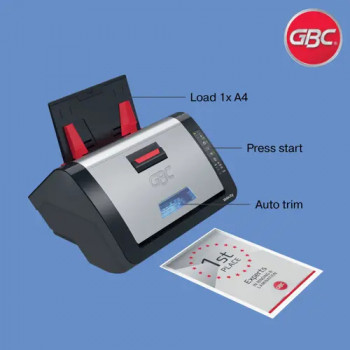 Zestaw laminatora GBC Velocity A4 z 10 koszulkami, laminowanie na gorąco, 2 wałki, funkcja anti-jam, czarny 4410076