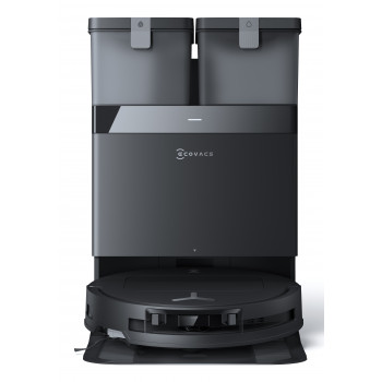 Robot odkurzacz Ecovacs Deebot T50 Omni ze stacją automatycznego opróżniania, moc ssania 8000 Pa, mycie mopa gorącą wodą, TrueMapping 2.0, AIVI 3D 2.0, czarny DDX57
