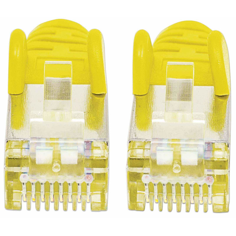 Intellinet wysokiej wydajności kabel sieciowy Cat.7 SFTP, 15 m, RJ-45 męski do RJ-45 męski, żółty, bezhalogenowy, snagless 741125