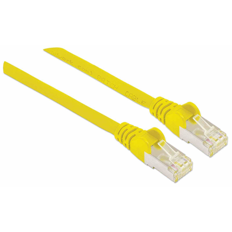 Intellinet wysokiej wydajności kabel sieciowy Cat.7 SFTP, 15 m, RJ-45 męski do RJ-45 męski, żółty, bezhalogenowy, snagless 741125