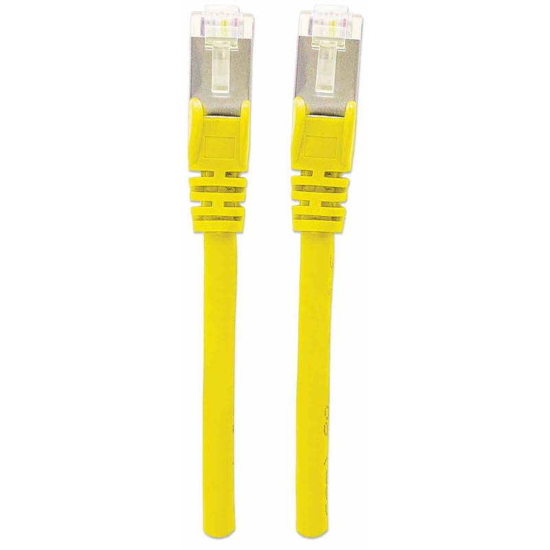 Intellinet wysokiej wydajności kabel sieciowy Cat.7 SFTP, 15 m, RJ-45 męski do RJ-45 męski, żółty, bezhalogenowy, snagless 741125