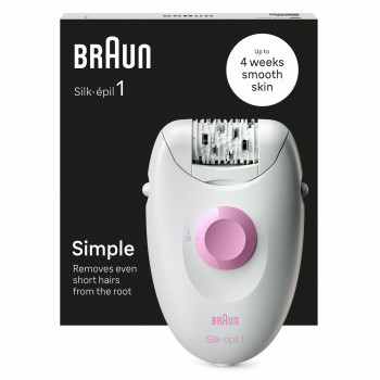 Braun Silk-épil 1 SE1-000 Epilator (Biały/Różowy) 7500435224949