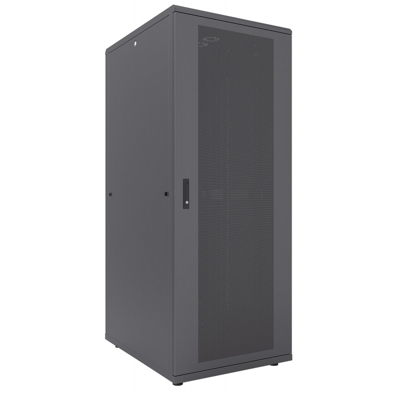 Szafa sieciowa Intellinet 42U 19 inch, czarna RAL 9005, 600x1000mm, zamykane szklane przednie drzwi 713733