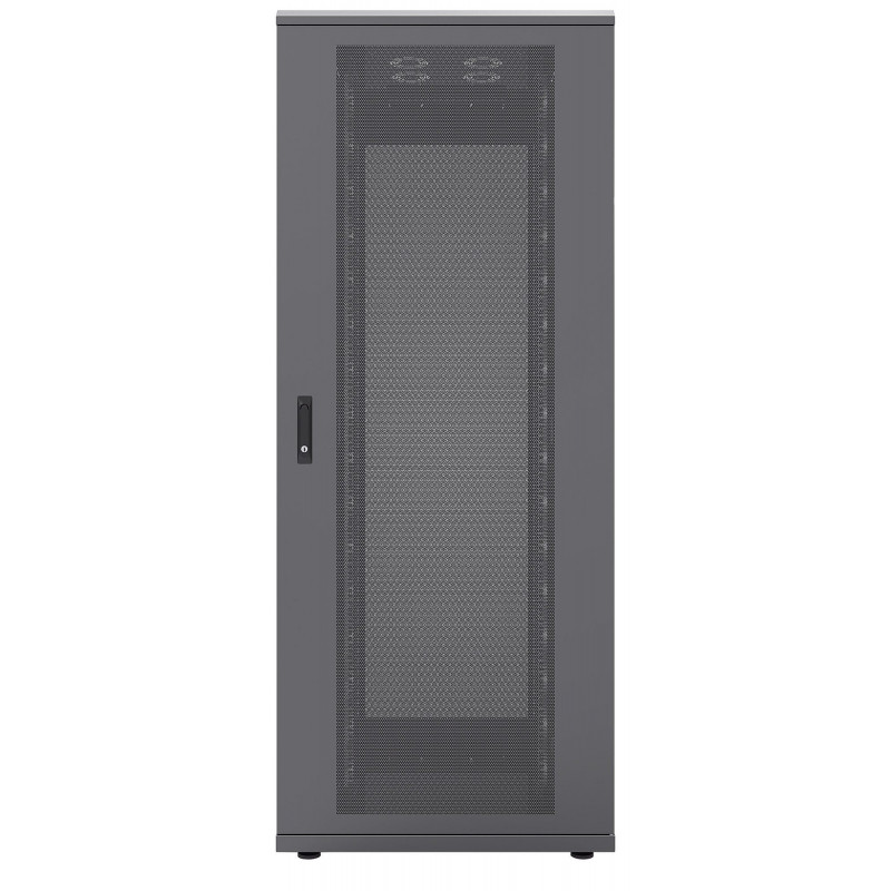 Szafa sieciowa Intellinet 42U 19 inch, czarna RAL 9005, 600x1000mm, zamykane szklane przednie drzwi 713733