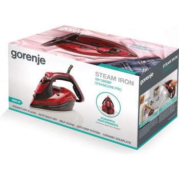 Gorenje SIH2800BF Żelazko parowe 2800 W Ceramiczna Stopa Czerwone