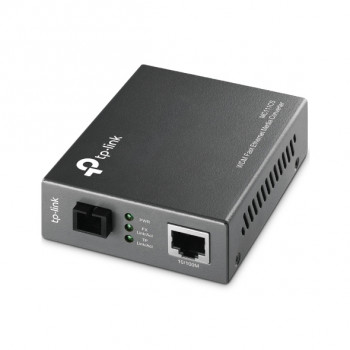 TP-LINK MC111CS Fast Ethernet jednomodowy WDM dwukierunkowy konwerter mediów, 100 Mbps, SC, 20 km, czarny